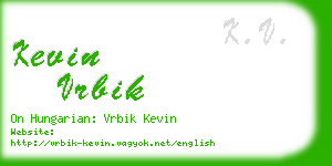 kevin vrbik business card